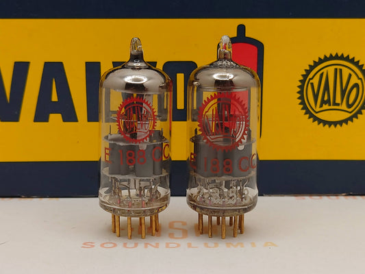 Valvo E188CC 7308 O-Getter Red Label Matched Pair - Heerlen 1962-63 - Near NOS