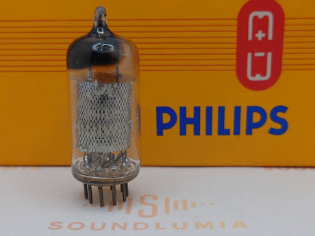 Mullard EF86 9R1 vacuum tube with Mesh Plate and SQ Getter, image 46