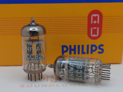 Philips ECC82 12AU7 短板 O 型吸气剂 - Heerlen 