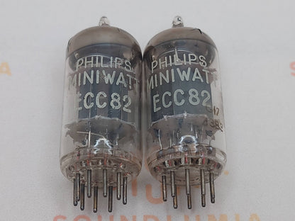 Philips ECC82 12AU7 短板 O 型吸气剂 - Heerlen 