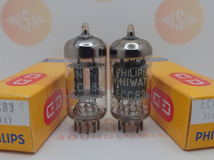 Philips ECC82 12AU7 短板 O 型吸气剂 - Heerlen 