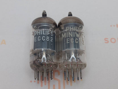 Philips ECC82 12AU7 短板 O 型吸气剂 - Heerlen 