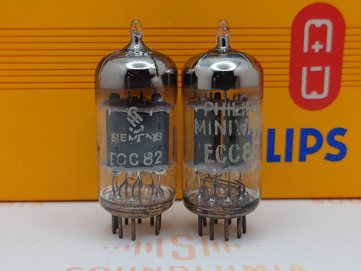 Philips ECC82 12AU7 短板 O 型吸气剂 - Heerlen 