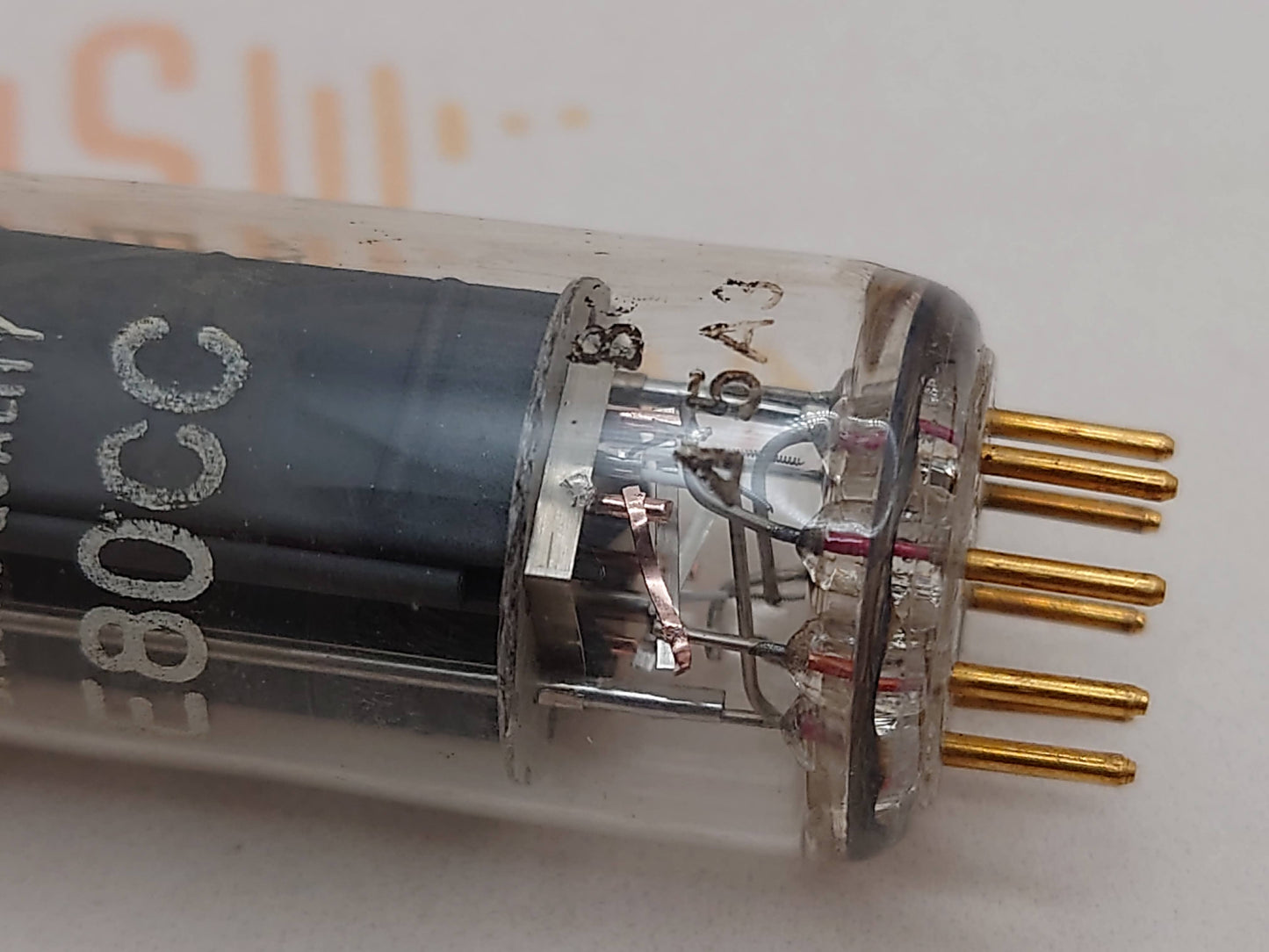 Philips SQ E80CC Matched Pair 6085 (ECC82 equiv.) O-getter Gold Pins - Heerlen 1965 - NOS