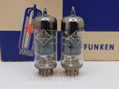 2x Telefunken EF804S O-Getter - ◇ Unten - Ulm 1963 - NOS+ 