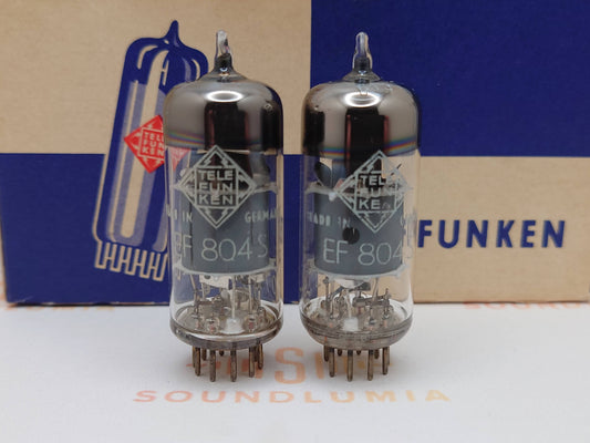 2x Telefunken EF804S O-Getter - ◇ Unten - Ulm 1963 - NOS+ 