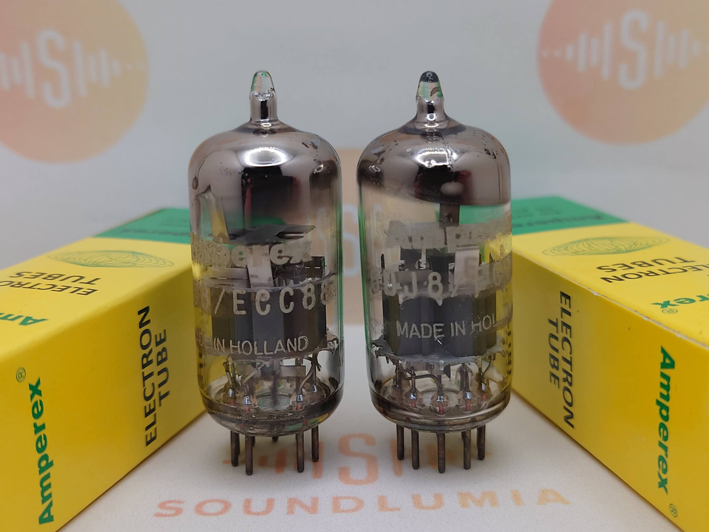 4x Amperex ECC88 6DJ8 O-Getter - Heerlen, NL '62 - Gleicher Code - In der Nähe von NOS 