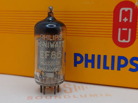 Mullard EF86 9R1 vacuum tube with Mesh Plate and SQ Getter, image 64