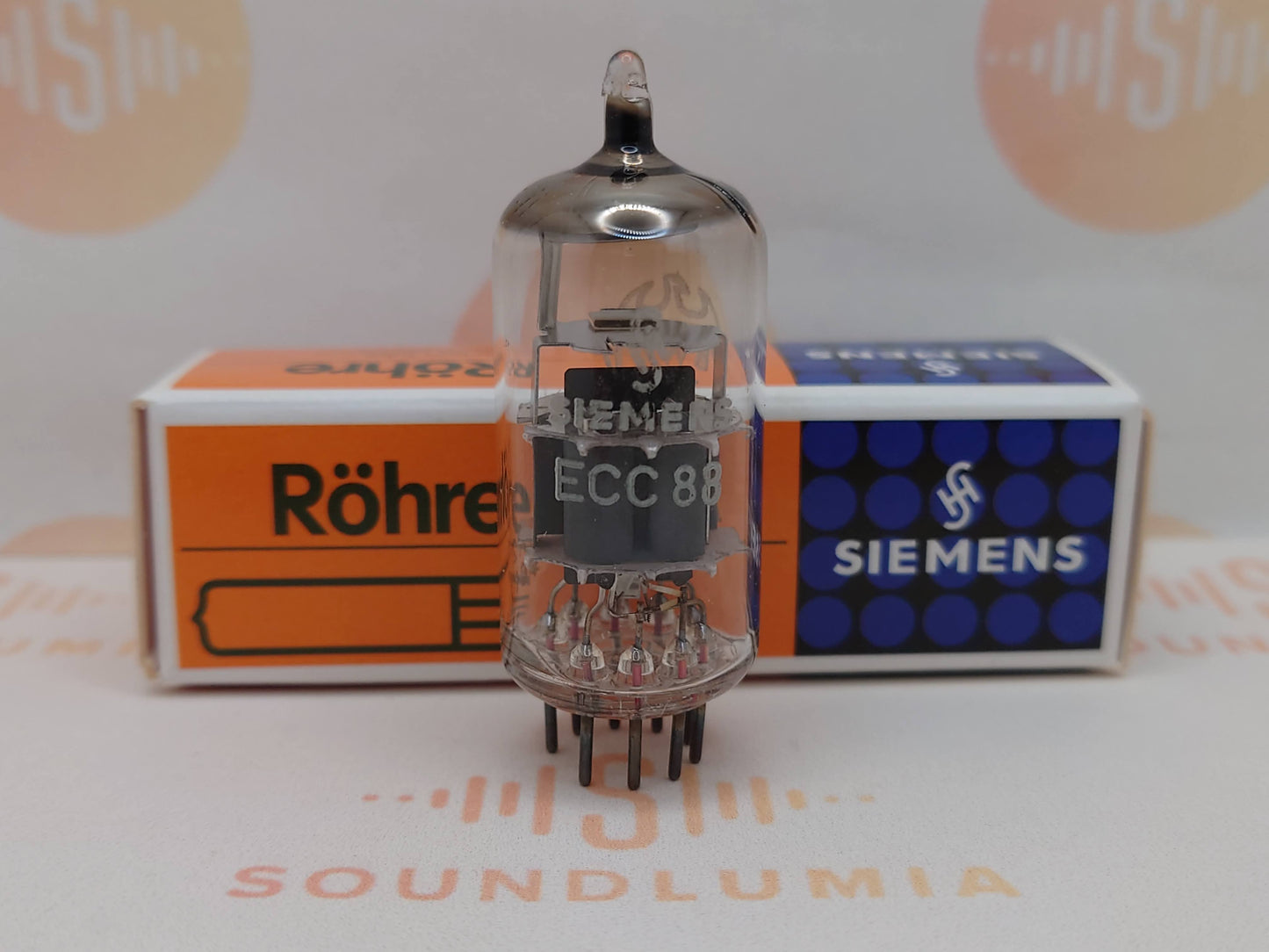 Siemens ECC88 = 6DJ8 Red Tip Matched Pair - München GA3 #3G - NOS 