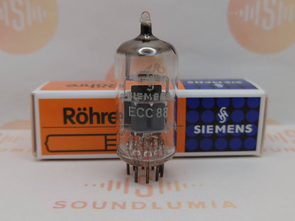 Siemens ECC88 = 6DJ8 Red Tip Matched Pair - München GA3 #3G - NOS 