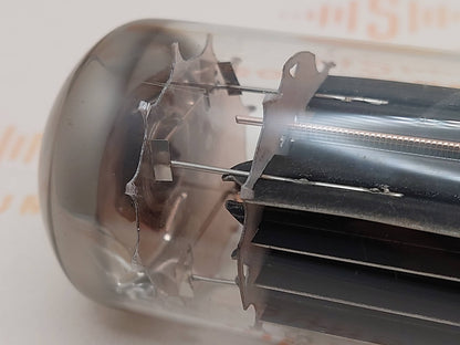 1x Mullard 6080 6AS7 3-Glimmer schwarze Platten Metallsockel - Mitcham '59 AJ1 - NOS+