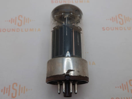 Mullard 6080 6AS7 vacuum tube with Black Plate and Metal Base, image 12