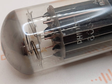 Mullard 6080 6AS7 vacuum tube with Black Plate and Metal Base, image 14