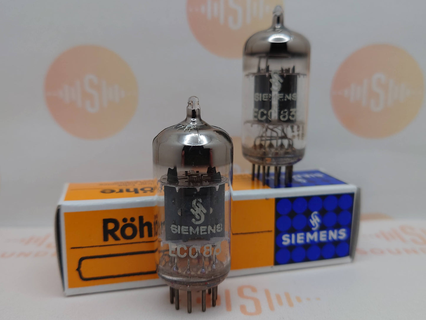 4x Siemens ECC83 12AX7 Kurzplatten - I61 ‡1E/‡0D - München 1960er 