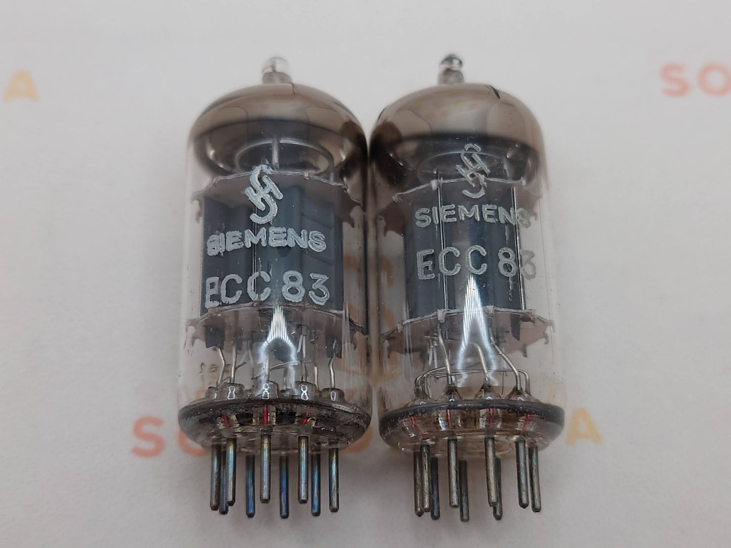 4x Siemens ECC83 12AX7 Kurzplatten - I61 ‡1E/‡0D - München 1960er 