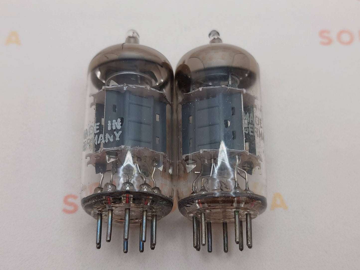 4x Siemens ECC83 12AX7 Kurzplatten - I61 ‡1E/‡0D - München 1960er 
