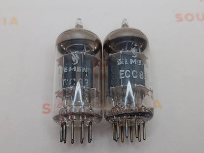 4x Siemens ECC83 12AX7 Kurzplatten - I61 ‡1E/‡0D - München 1960er 