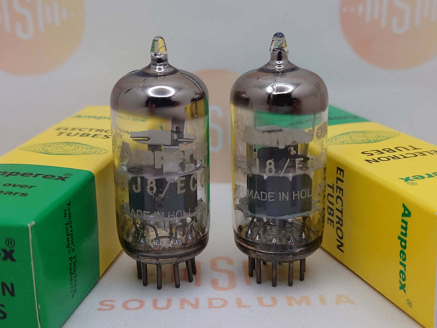 4x Amperex ECC88 6DJ8 O-Getter - Heerlen, NL '62 - Gleicher Code - In der Nähe von NOS 