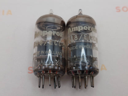 4x Amperex ECC88 6DJ8 O-Getter - Heerlen, NL '62 - Gleicher Code - In der Nähe von NOS 