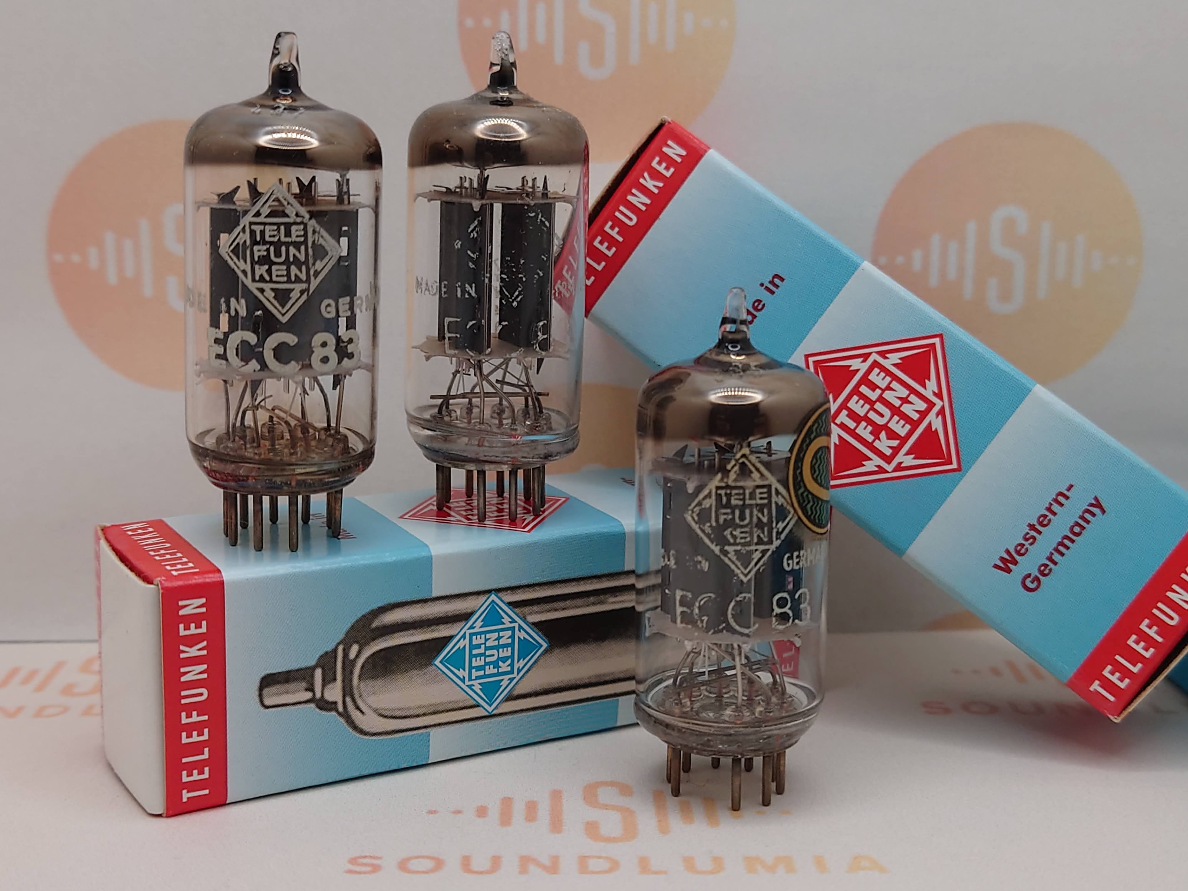 Telefunken ECC83 / 12AX7 Vacuum Tube | Ribbed Plates | Soundlumia