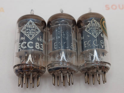 Telefunken ECC83 12AX7 Plaques nervurées Berlin  