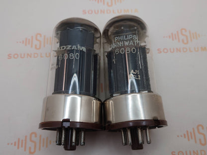 Mullard 6080 6AS7 3片云母黑板金属底座 - 米查姆