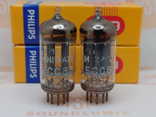 Philips ECC83 12AX7 vacuum tube with D-Foil Getter and Long Plates, image 21
