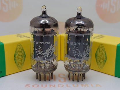 Amperex ECC83 长板箔 D 型吸气剂匹配对 - Holland '57 mC5 ⊿7J