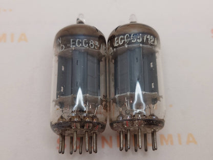 Amperex ECC83 长板箔 D 型吸气剂匹配对 - Holland '57 mC5 ⊿7J