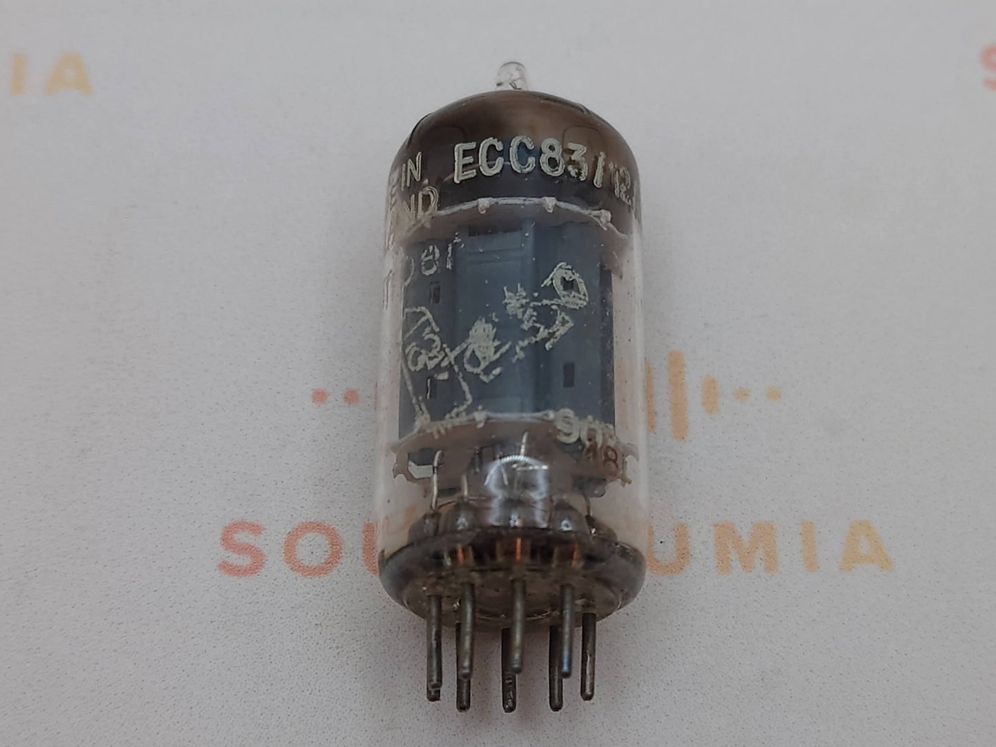 Amperex ECC83 长板箔 D 型吸气剂匹配对 - Holland '57 mC5 ⊿7J