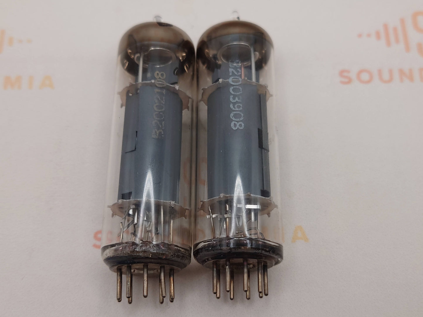 Telefunken EL84 6BQ5 O-getter Matched Pair ◇ Bottom - Berlin '62/'63 - Near NOS