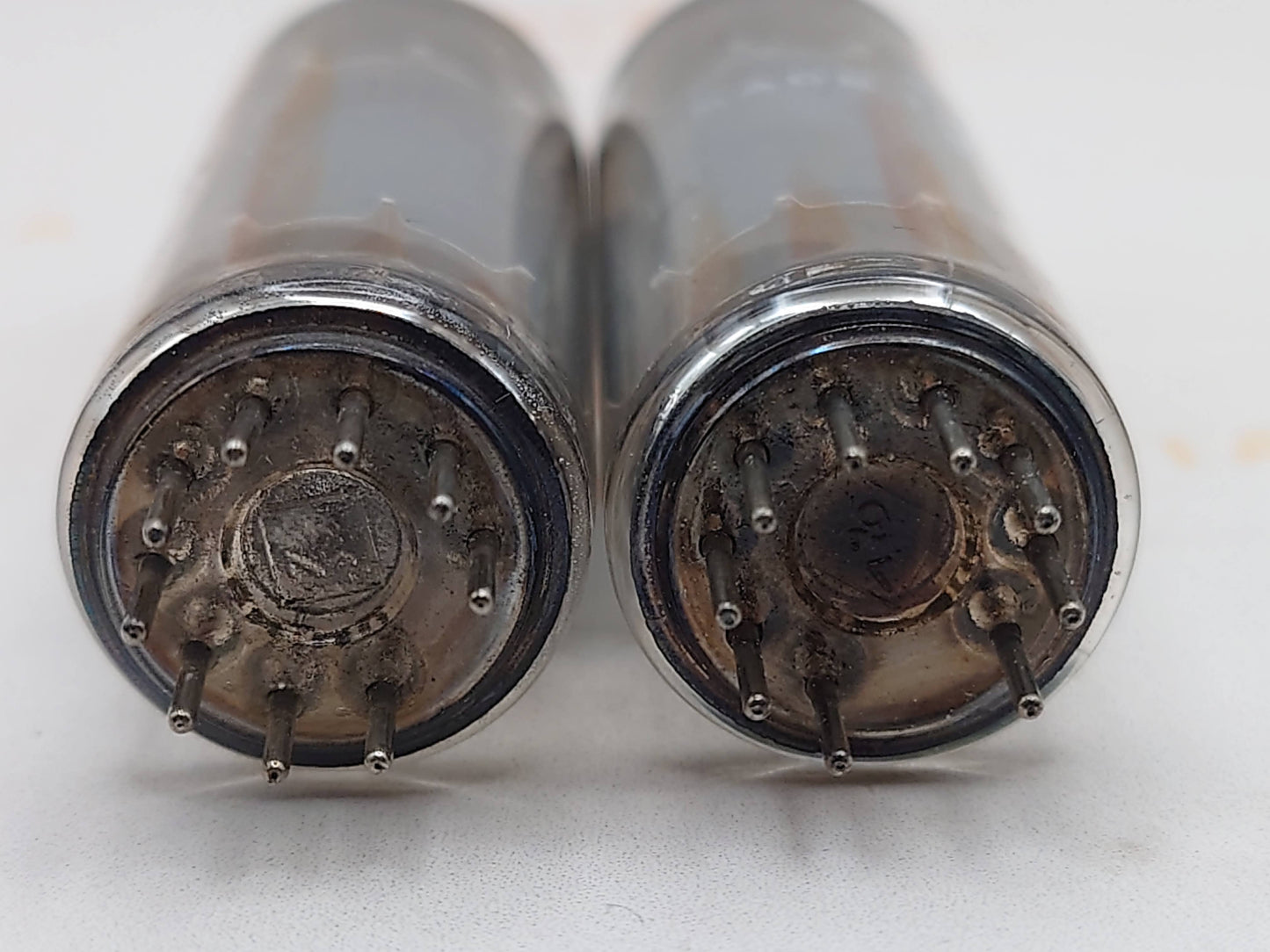 Telefunken EL84 6BQ5 O-getter Matched Pair ◇ Bottom - Berlin '62/'63 - Near NOS