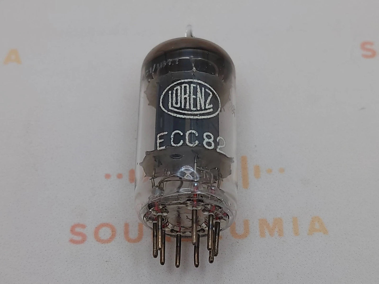 1x Brimar ECC82 12AU7 Lange Schwarze Platten O-Getter - Lorenz Etikett - GB 1961 - Stark