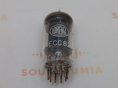 1x Brimar ECC82 12AU7 Lange Schwarze Platten O-Getter - Lorenz Etikett - GB 1961 - Stark