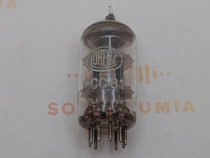 1x Lorenz ECC81 12AT7 Pre-SEL Weißes Rundes Logo - Stuttgart 1950er - Stark