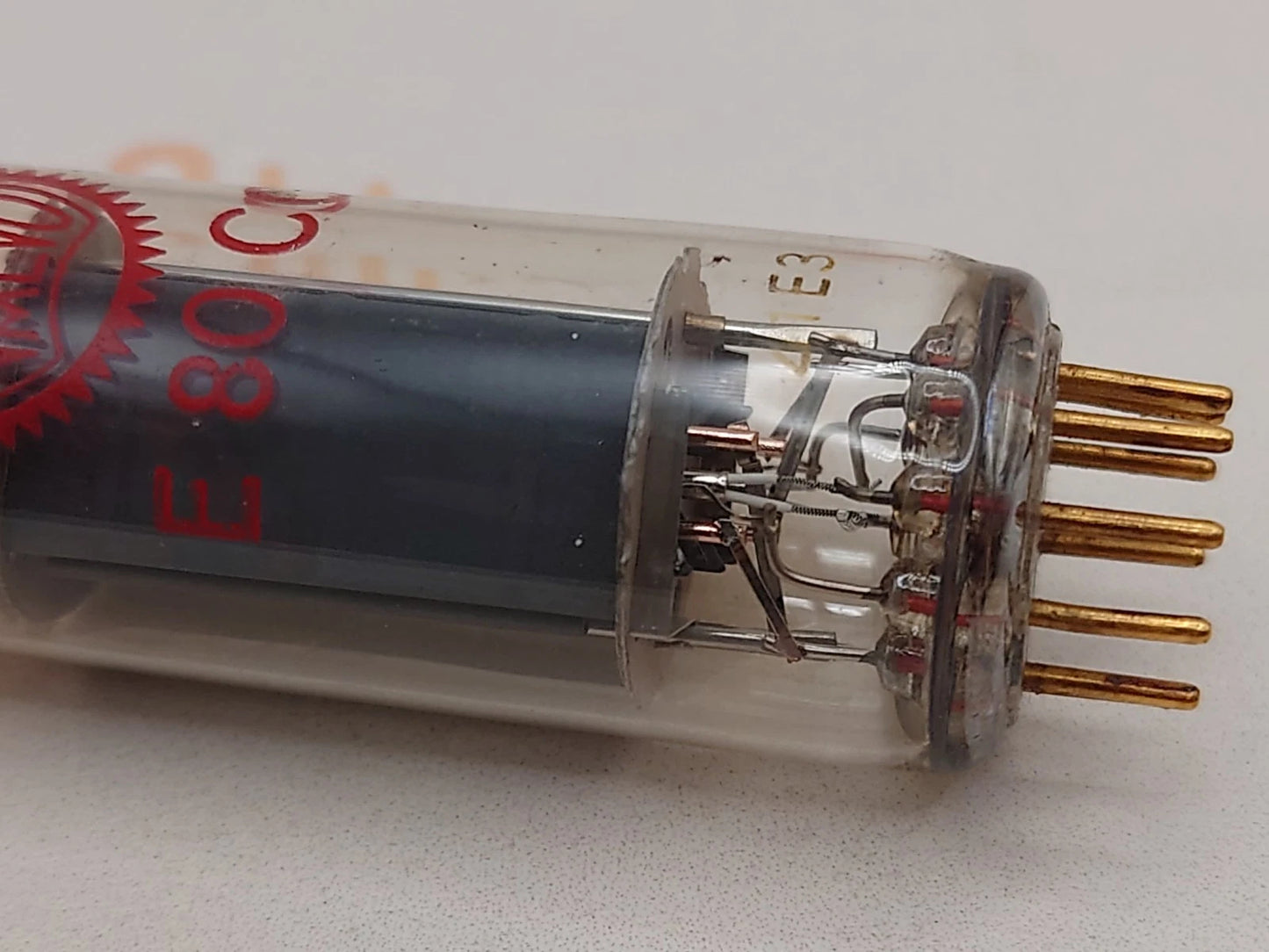 Valvo E80CC 6085 O-Getter Rotes Etikett