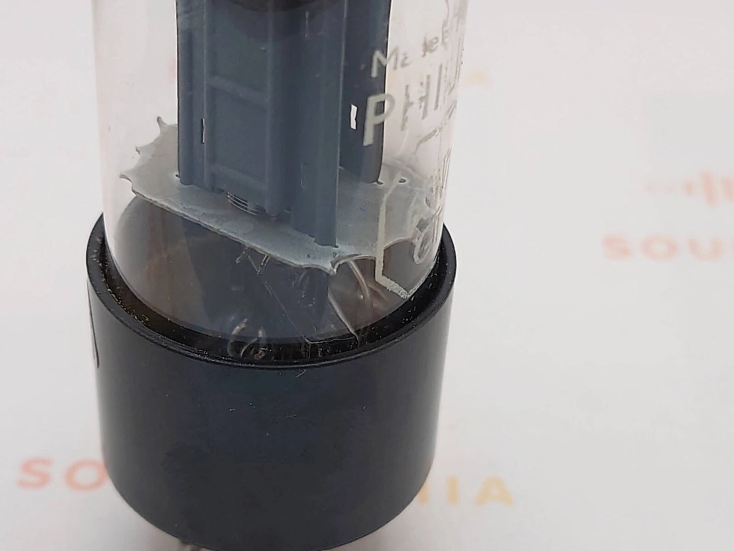 1x Philips 6SN7GT Bottom Rectangle Getter – Holland 1960s – Tests NOS