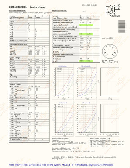 La Radiotechnique 7308 E188CC O-Getter - Suresnes  