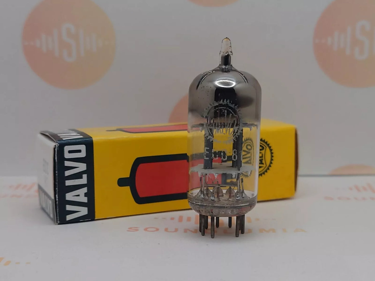 1x Siemens ECC81 12AT7 Square Getter - Munich Pre-1955 TkP - Valvo Label - NOS