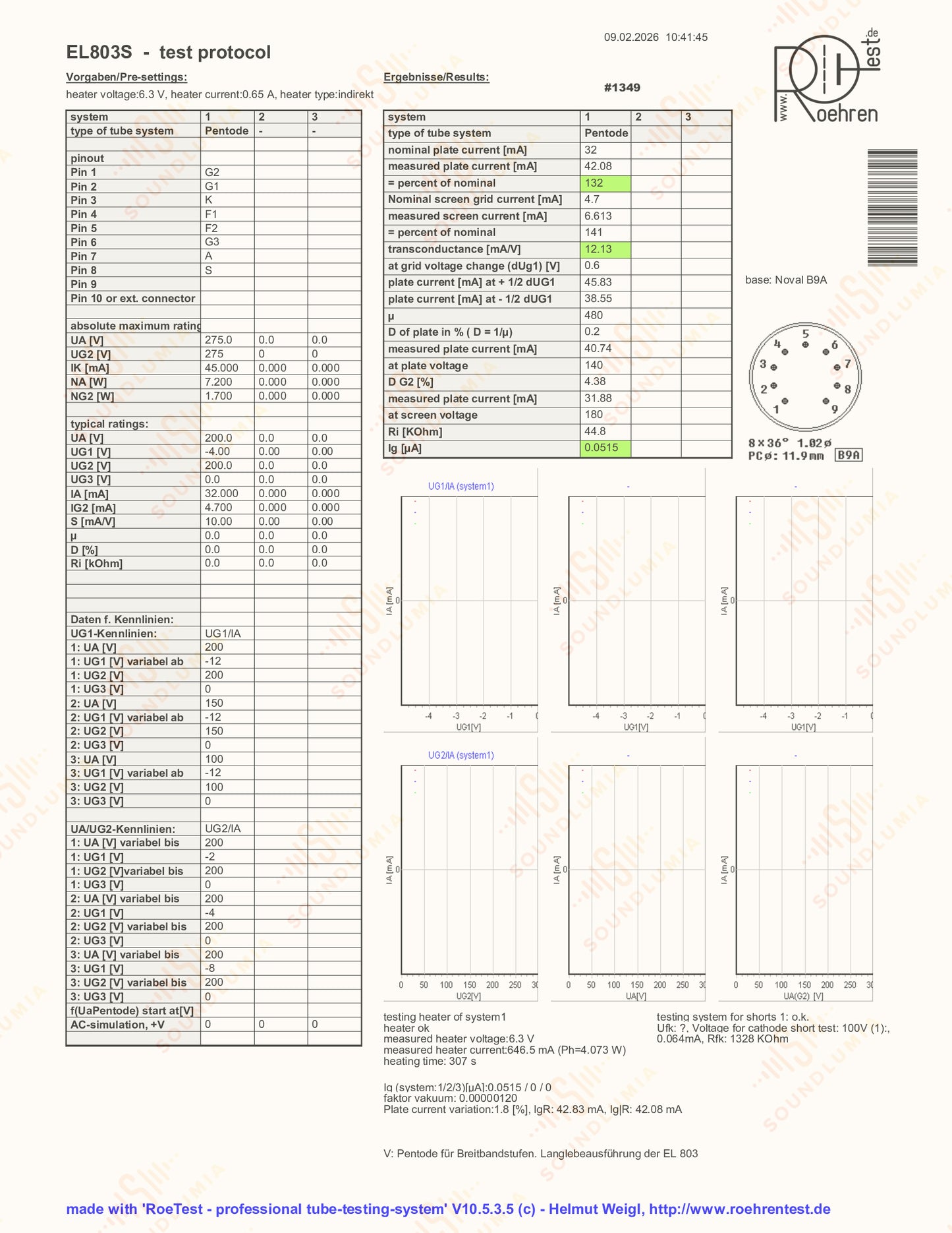 Telefunken EL803S Labormuster
