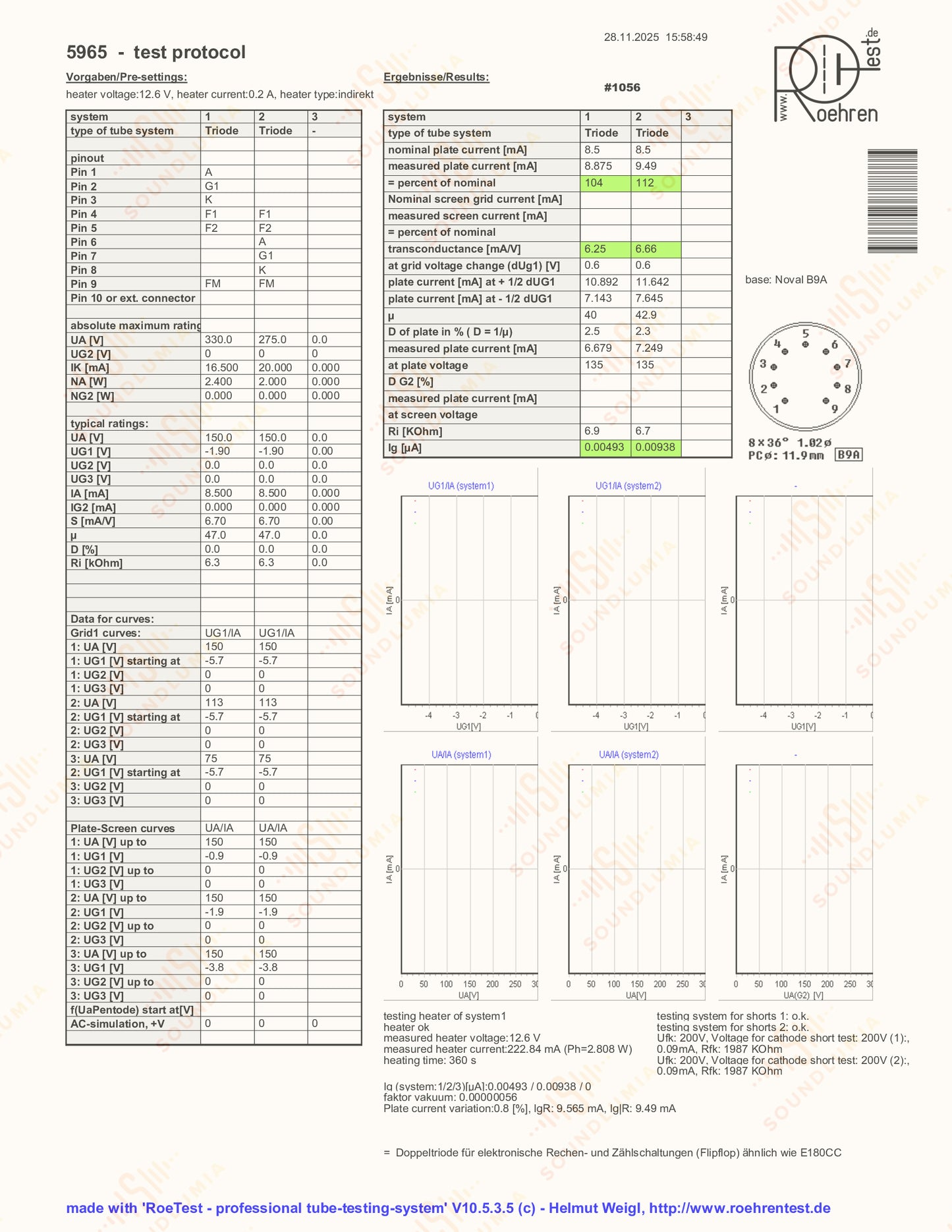 飞利浦 EL84 6BQ5 O型吸气管匹配对 - 1964年产于海尔伦 - 近乎全新库存