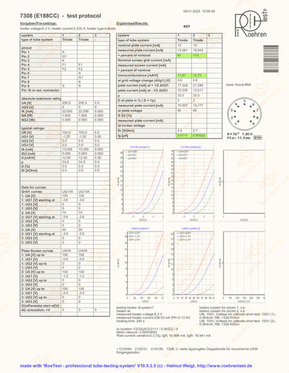 Amperex PQ 7308 E188CC 美国