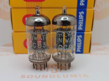 Philips ECC83 12AX7 Plaques courtes O-getter - Heerlen