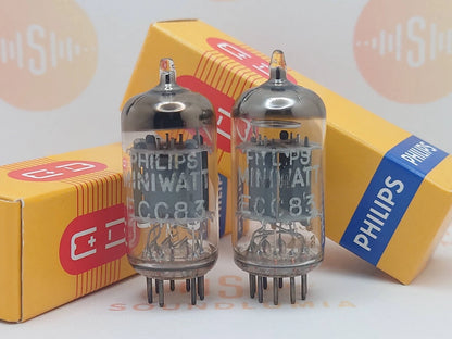 Philips ECC83 12AX7 Plaques courtes O-getter - Heerlen