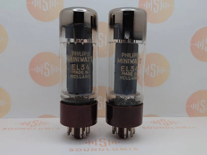 Mazda EL34 DD Getter Brown Base - Philips Label - Brussels