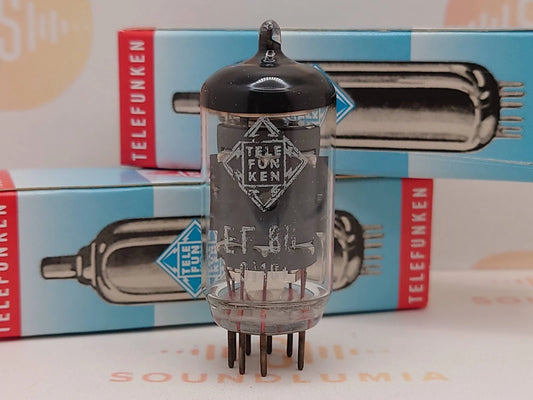 1x Siemens EF86 6267 Gray Plates - Telefunken Label - Germany - NOS+