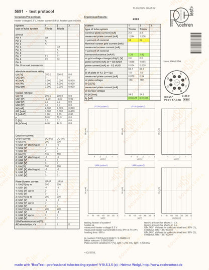 1x RCA 5691 6SL7 Braune Basis - Hergestellt in USA - Stark