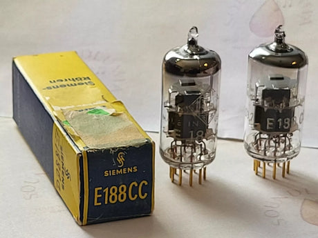 Siemens E188CC 7308 vacuum tube with Silver Plate and O-Getter, image 39
