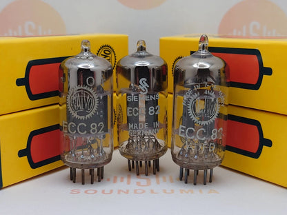 Valvo Hamburg ECC82 Short Plates 30° O-Getter