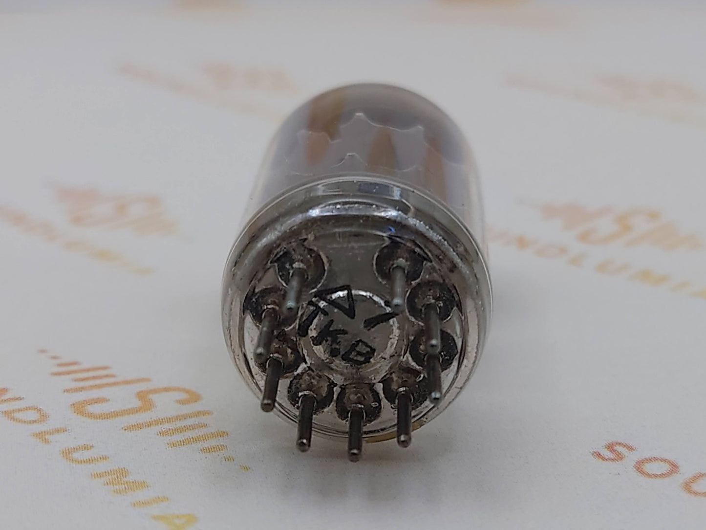 1x Philips ECC81 12AT7 D-getter Kupferstäbe - Kopenhagen 1953 TkB - Nahe NOS
